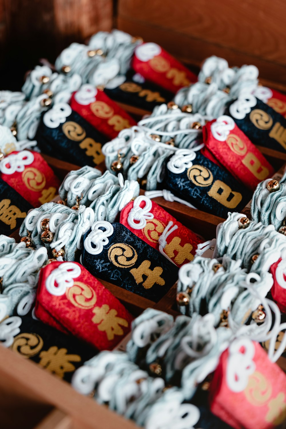 a close up of a box of decorated cookies