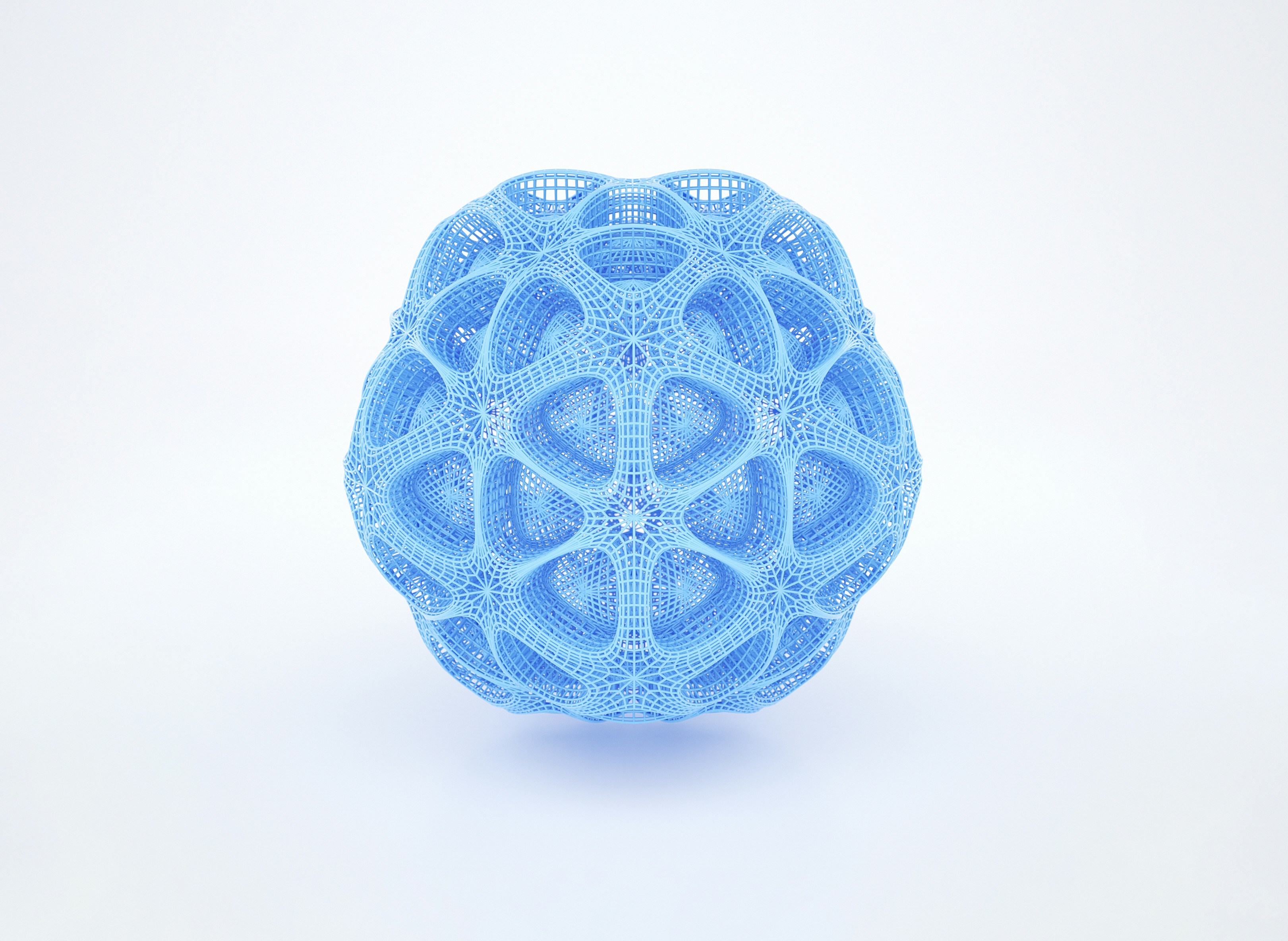 a blue object is shown on a white surface