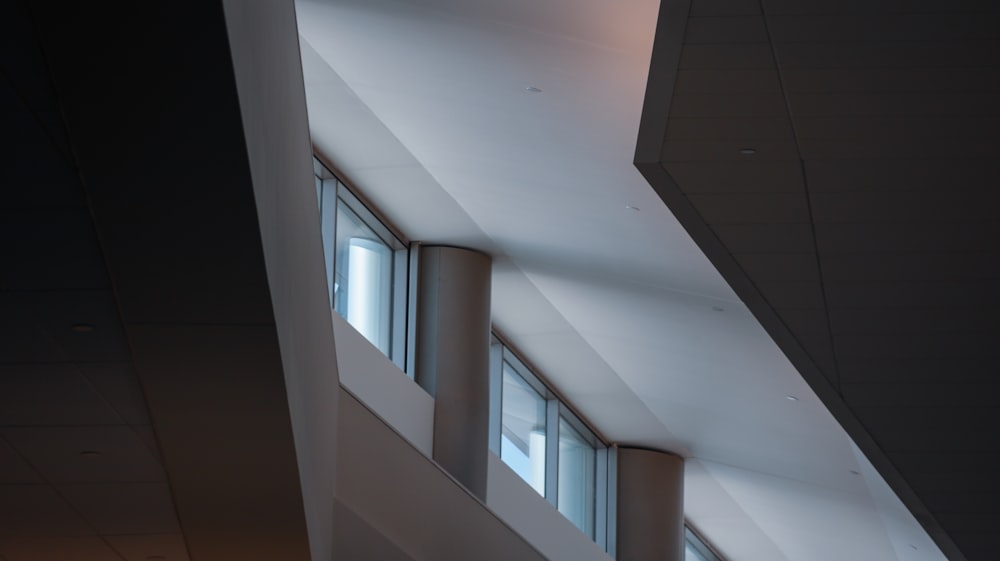 a building with two windows and a skylight