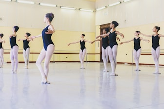 a group of ballerinas in a dance studio