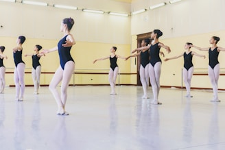a group of ballerinas in a dance studio