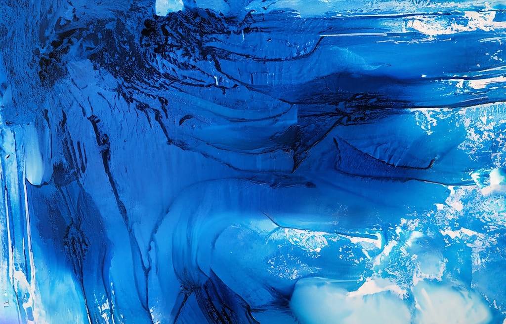 Blue Resin Art