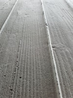 Close-up of freshly poured industrial concrete slab with smooth finish.