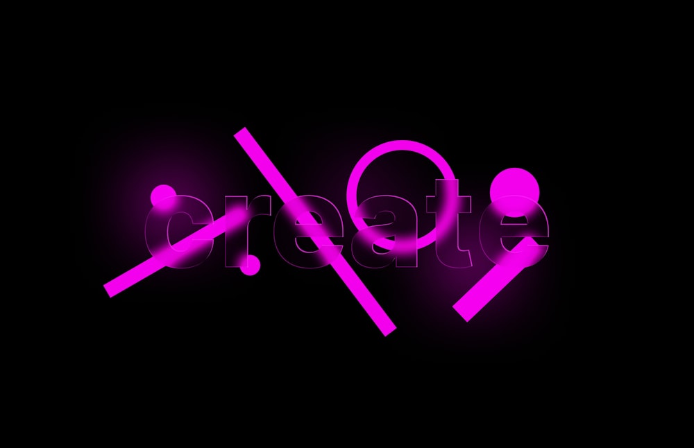 a dark background with the word 10 % written in neon pink