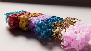 a group of bracelets sitting on top of a table