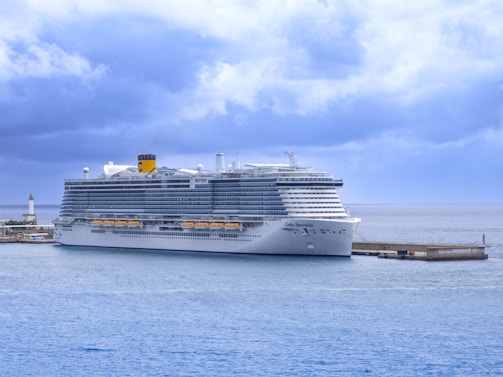 a large cruise ship in the middle of a body of water