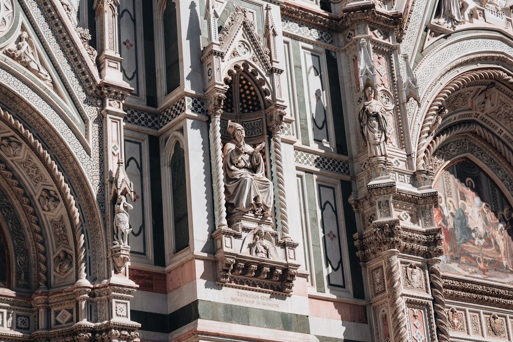 a close up of a clock on a building