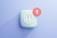 a white square with a red circle on top of it