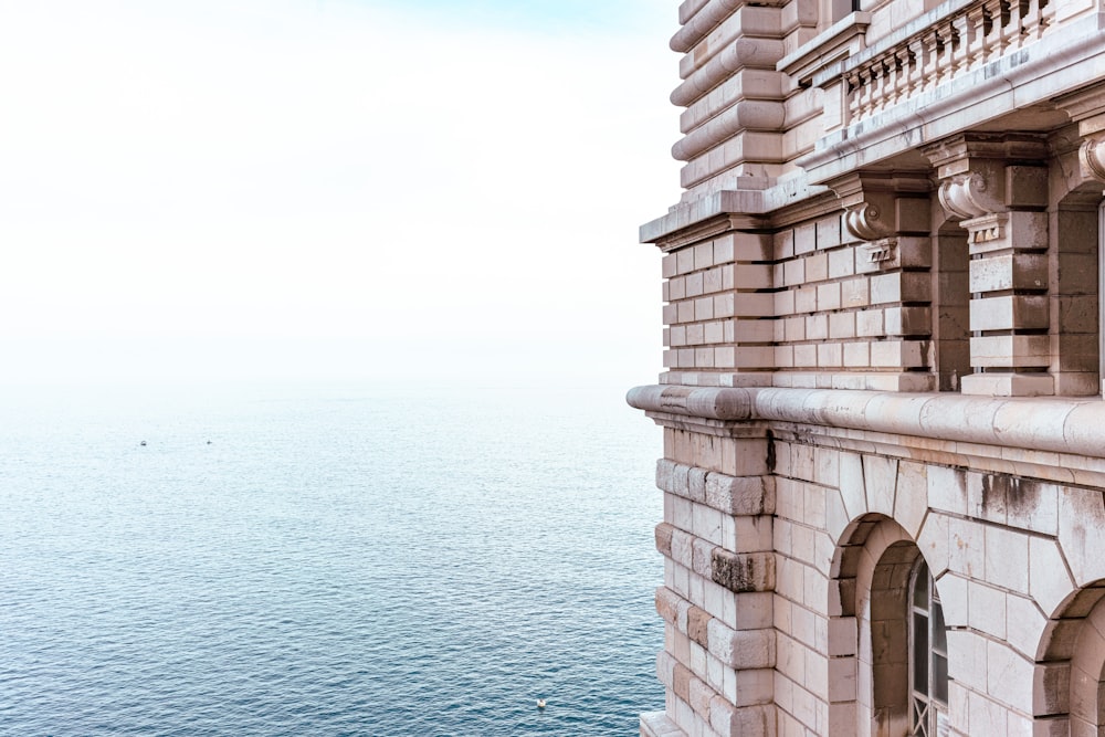 a view of a body of water from a building