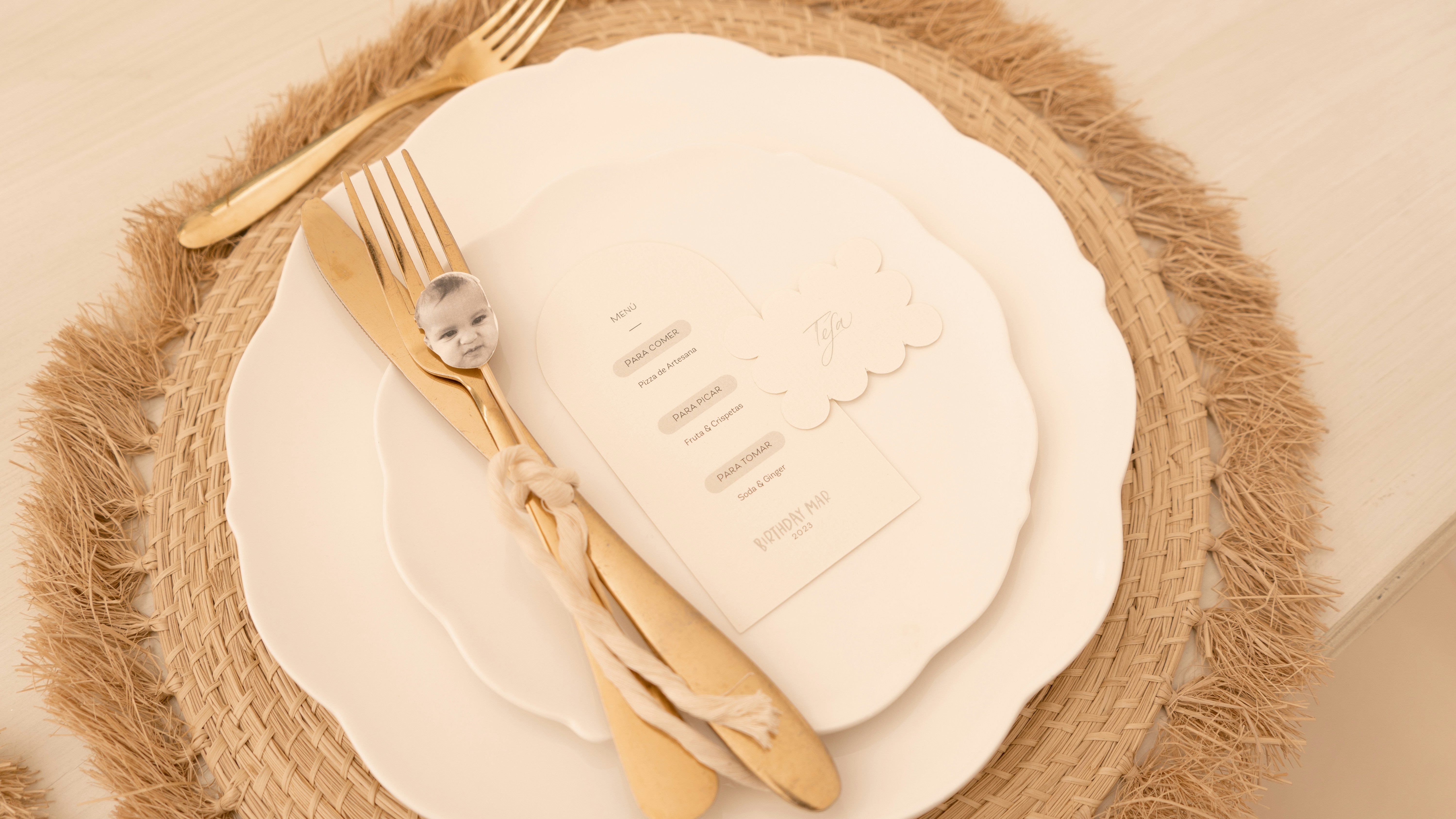 A 3D printed name sign for a birthday.