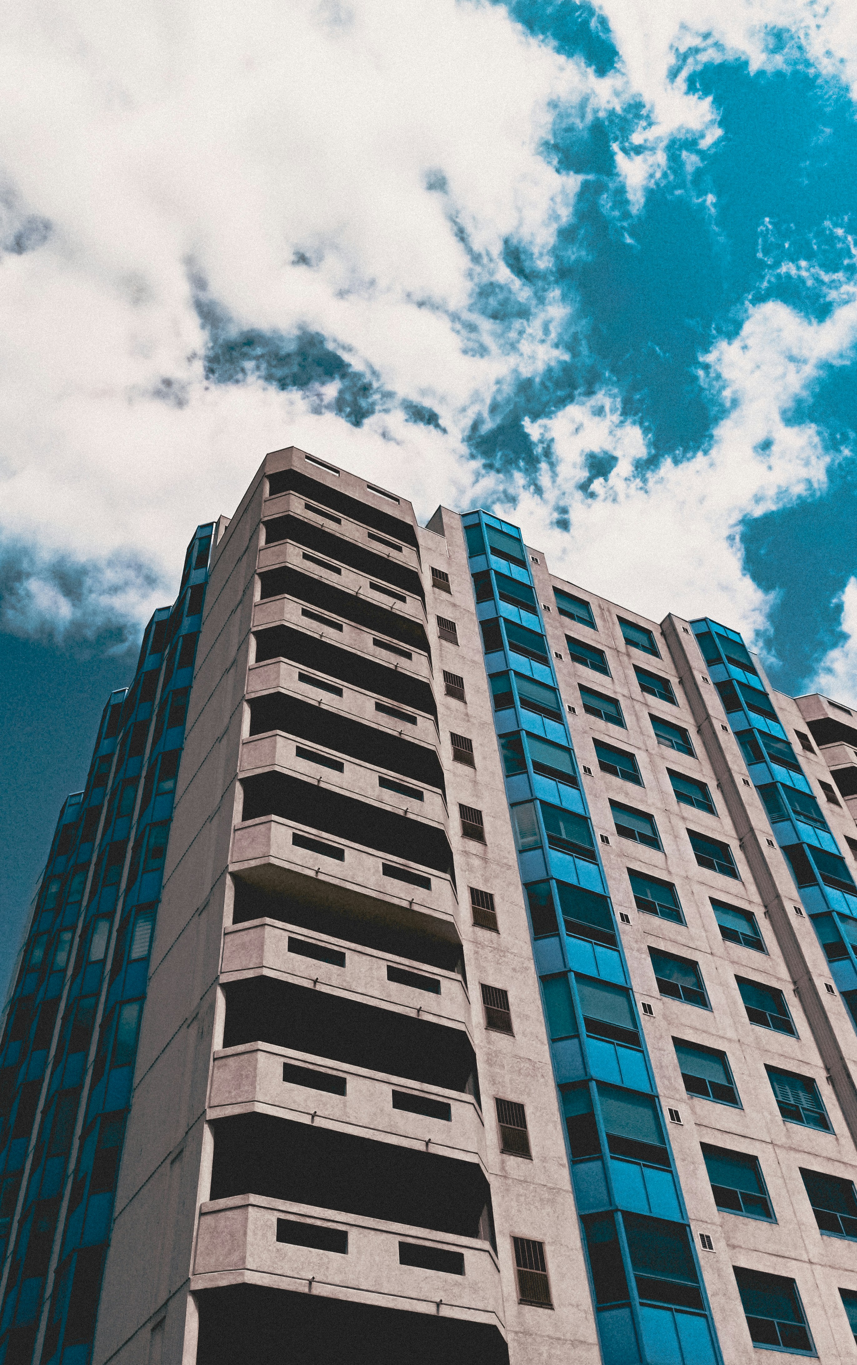 a very tall building with lots of windows