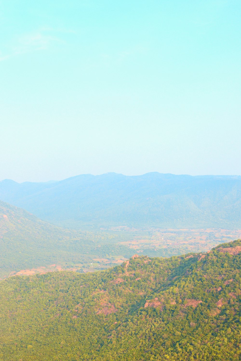 a view of the mountains from a high point of view