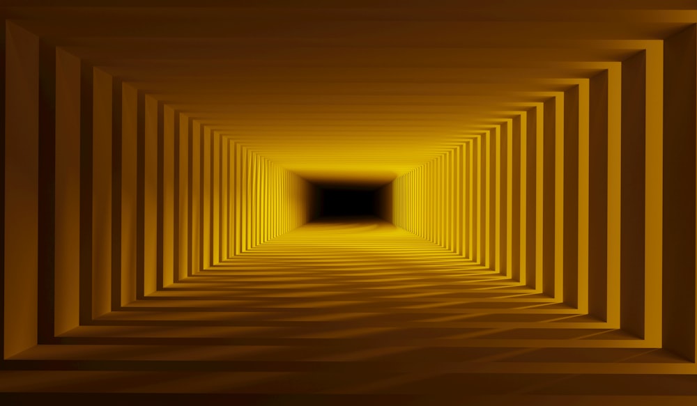 Un túnel con un agujero negro en medio de él