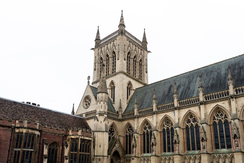 a large building with a clock tower on top of it