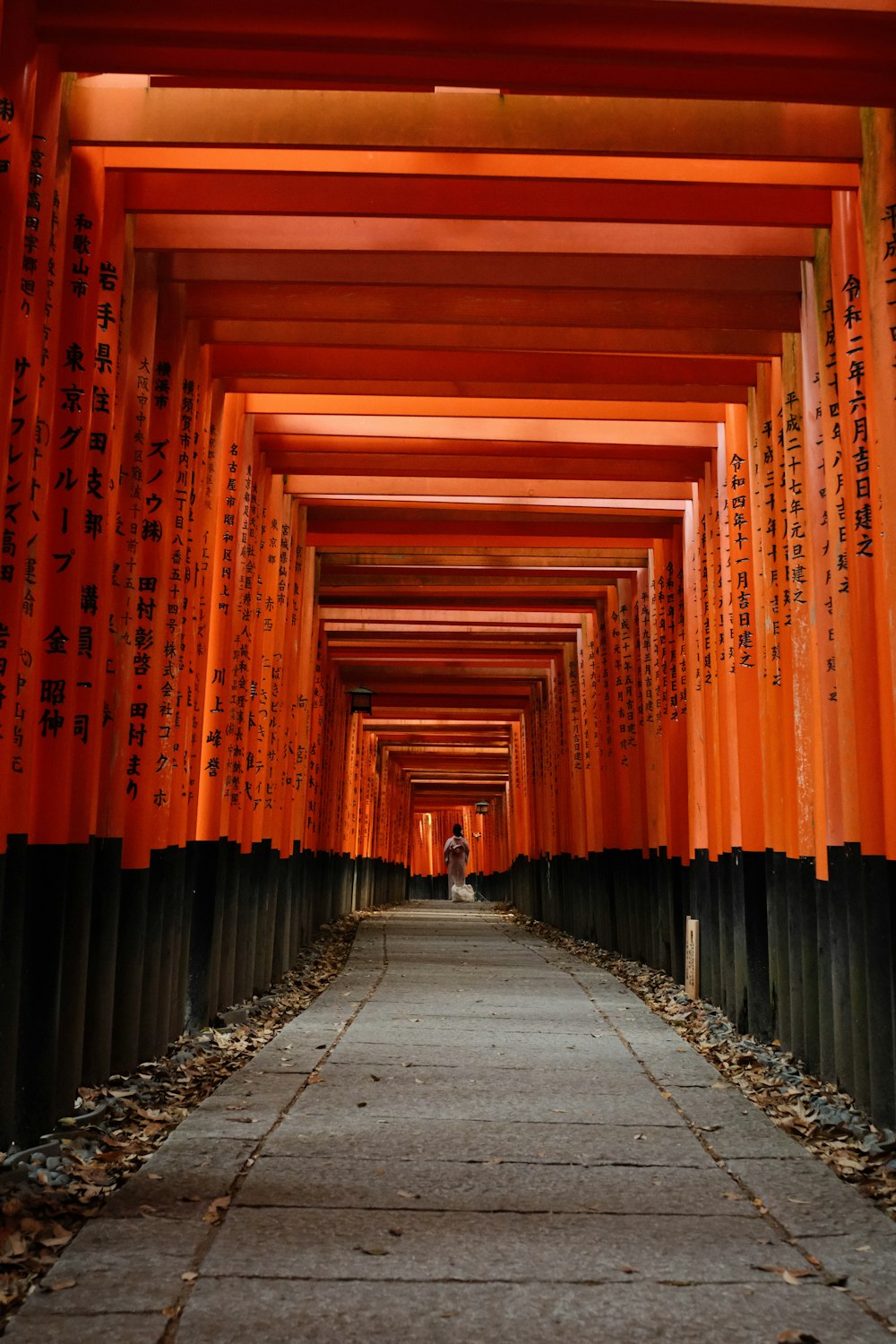 a walkway lined with rows of orange tori tori tori tori tori tori tori tori tori