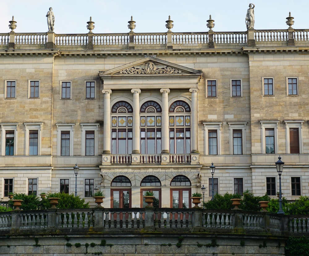 a large building with many windows and balconies