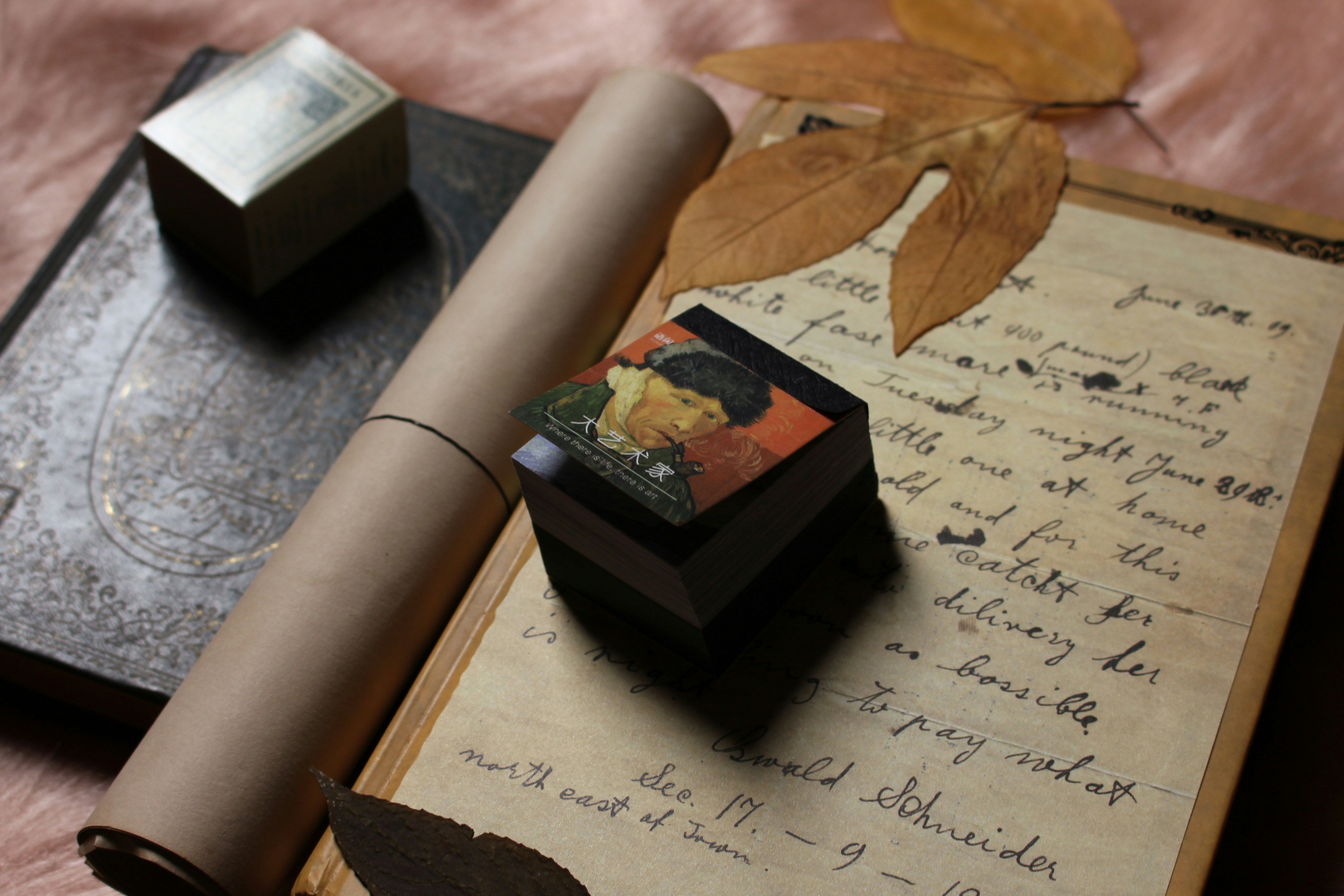 a close up of a book with writing on it