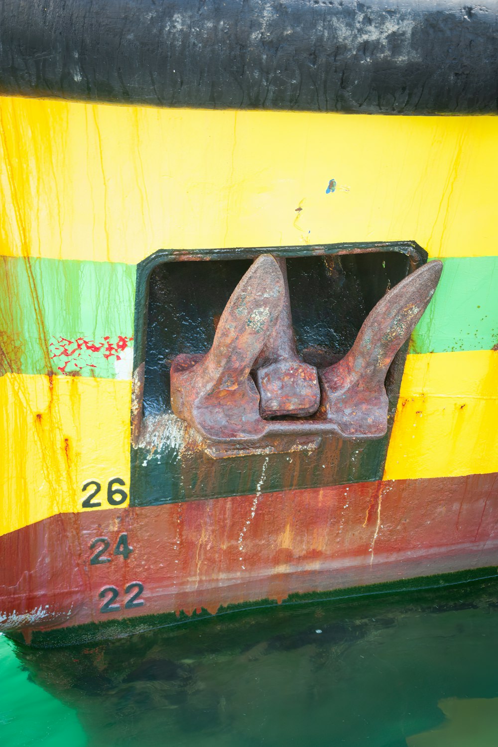 a close up of a body of water near a boat