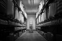 a warehouse filled with lots of shelves filled with boxes