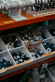 a bunch of ties that are on a table