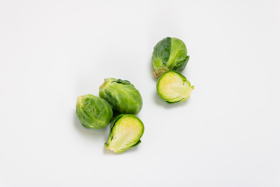 brussel sprouts on a white background,