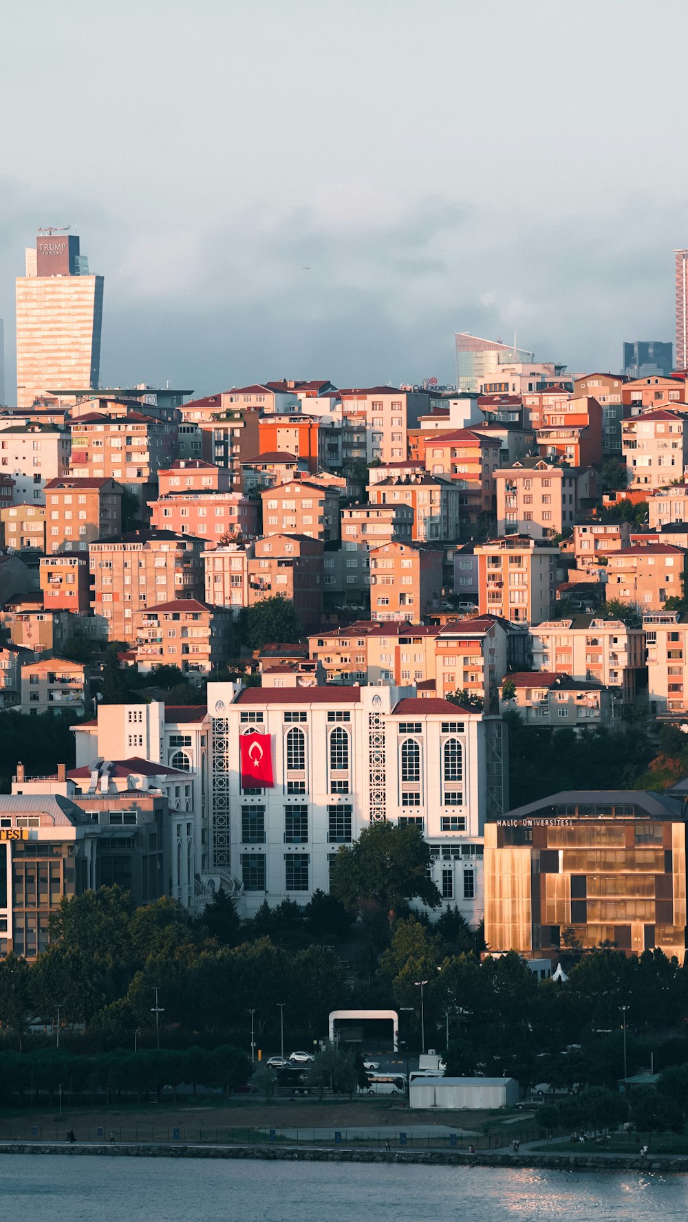 a view of a city from across a body of water