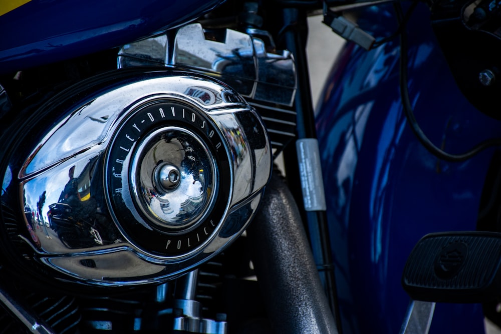 a close up of a motorcycle's front wheel