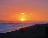 A beautiful sunset over the ocean, evoking a sense of wonder.