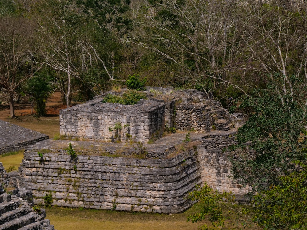 an aerial view of the ruins of an ancient city