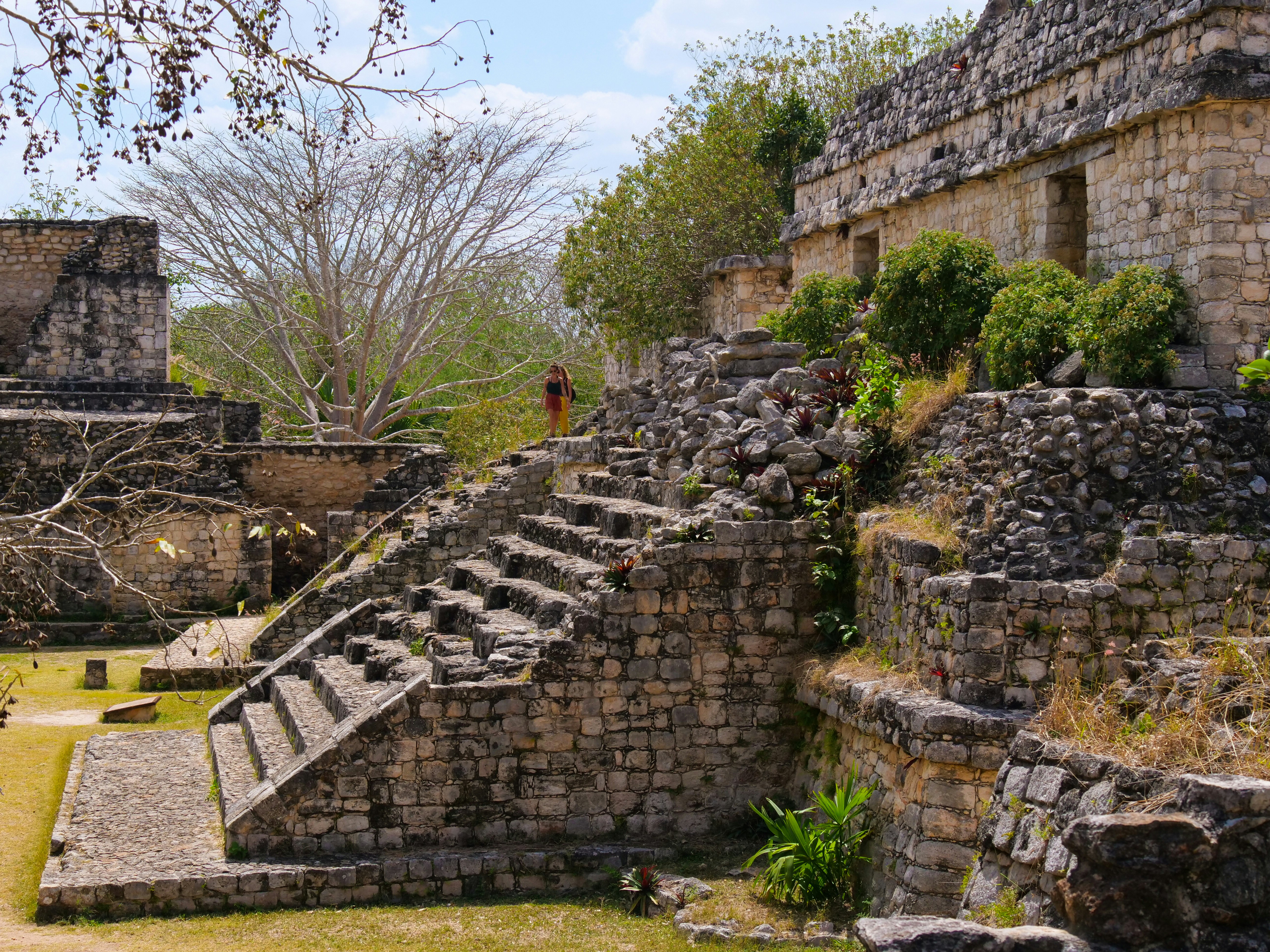 a stone structure with steps leading up to it