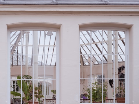 A conservatory with spotless windows.