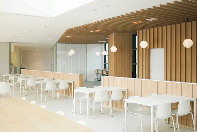 Bright Staff Canteen — commercial cafeteria & pantry interior design