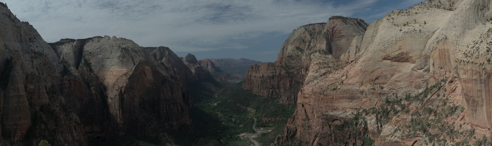 a view of the mountains from a high point of view