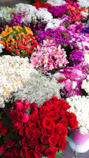 a bunch of flowers that are on a table
