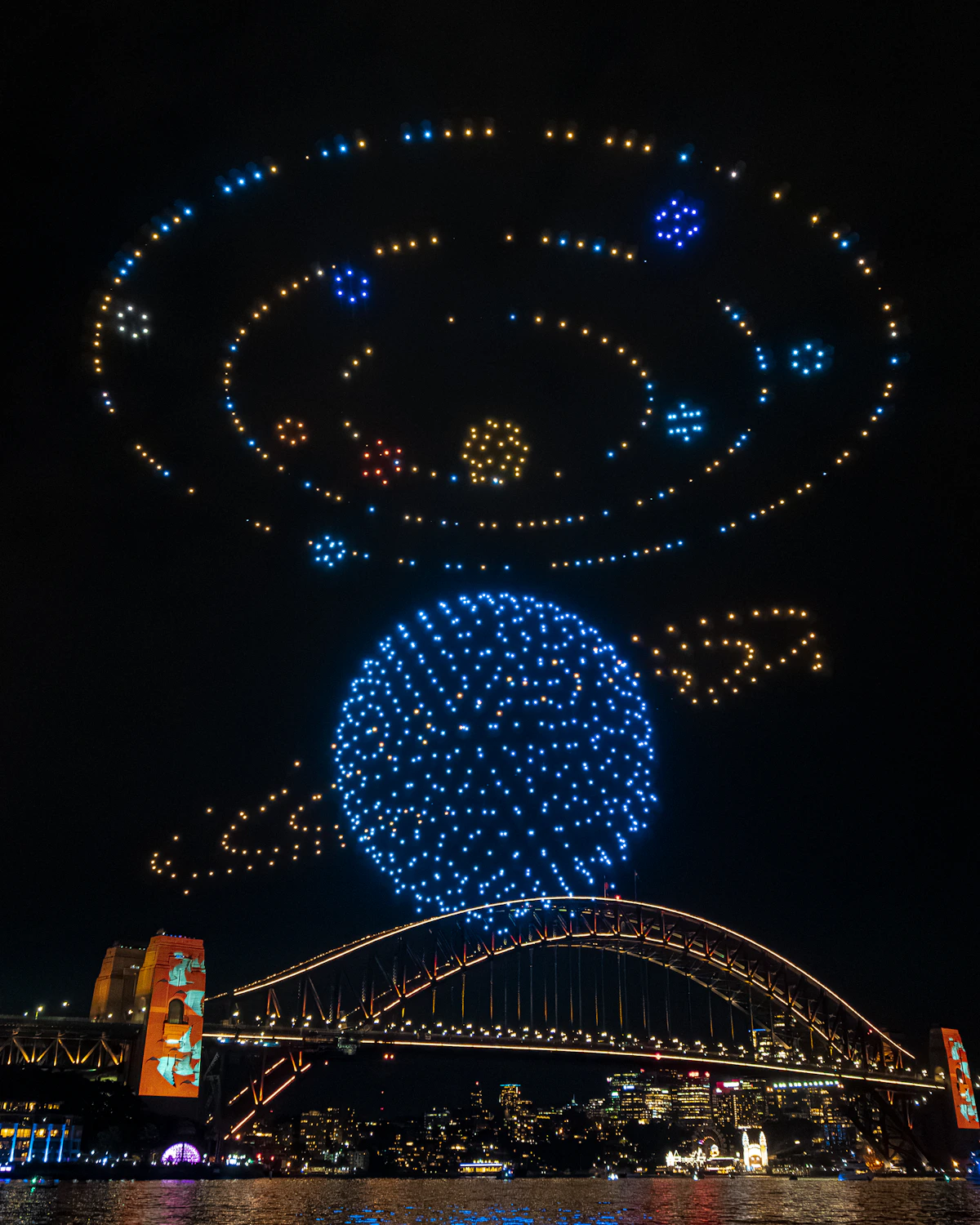 Sydney Opera House night light show