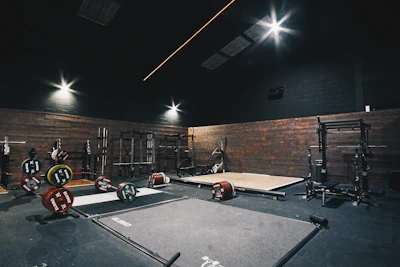 a gym with a lot of equipment in it