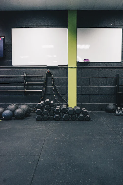Gym floor set up for functional training