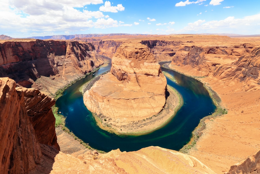 a river in the middle of a canyon