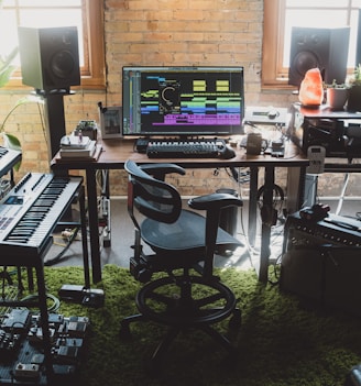 a room filled with lots of musical equipment