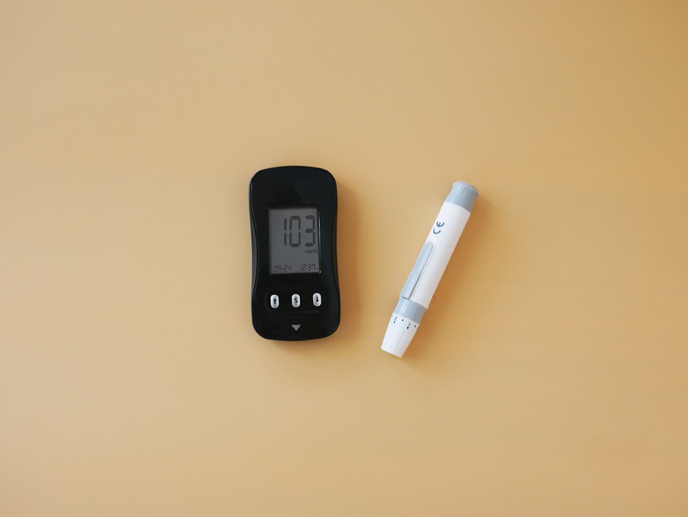 a thermometer and a thermometer on a table