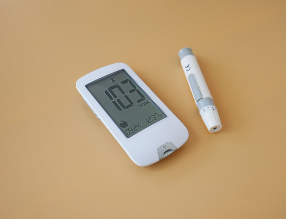 a thermometer and a thermometer on a table