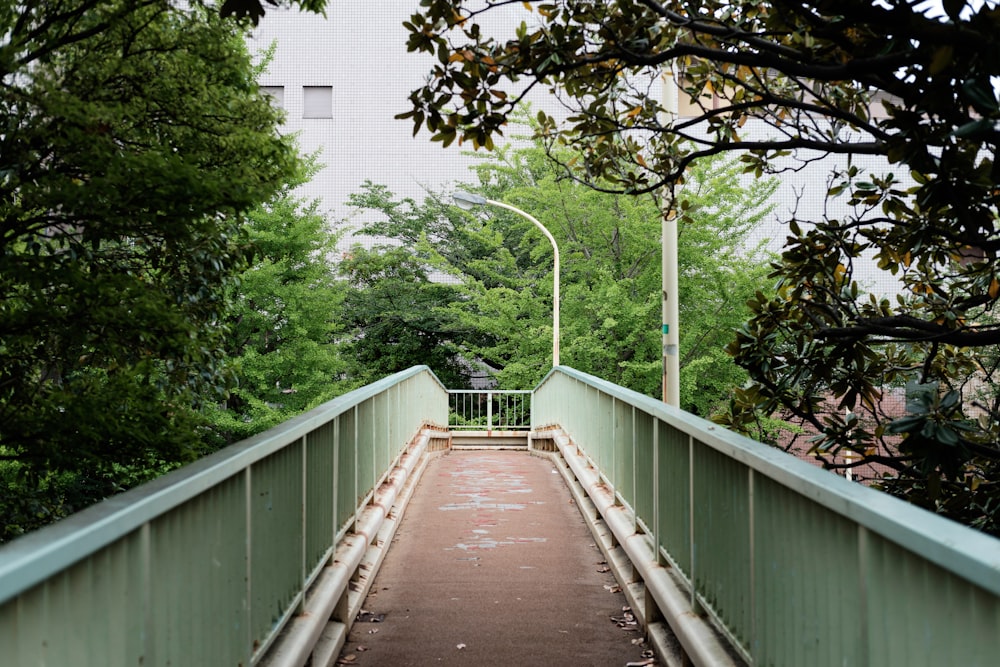 a bridge that has a light pole on top of it