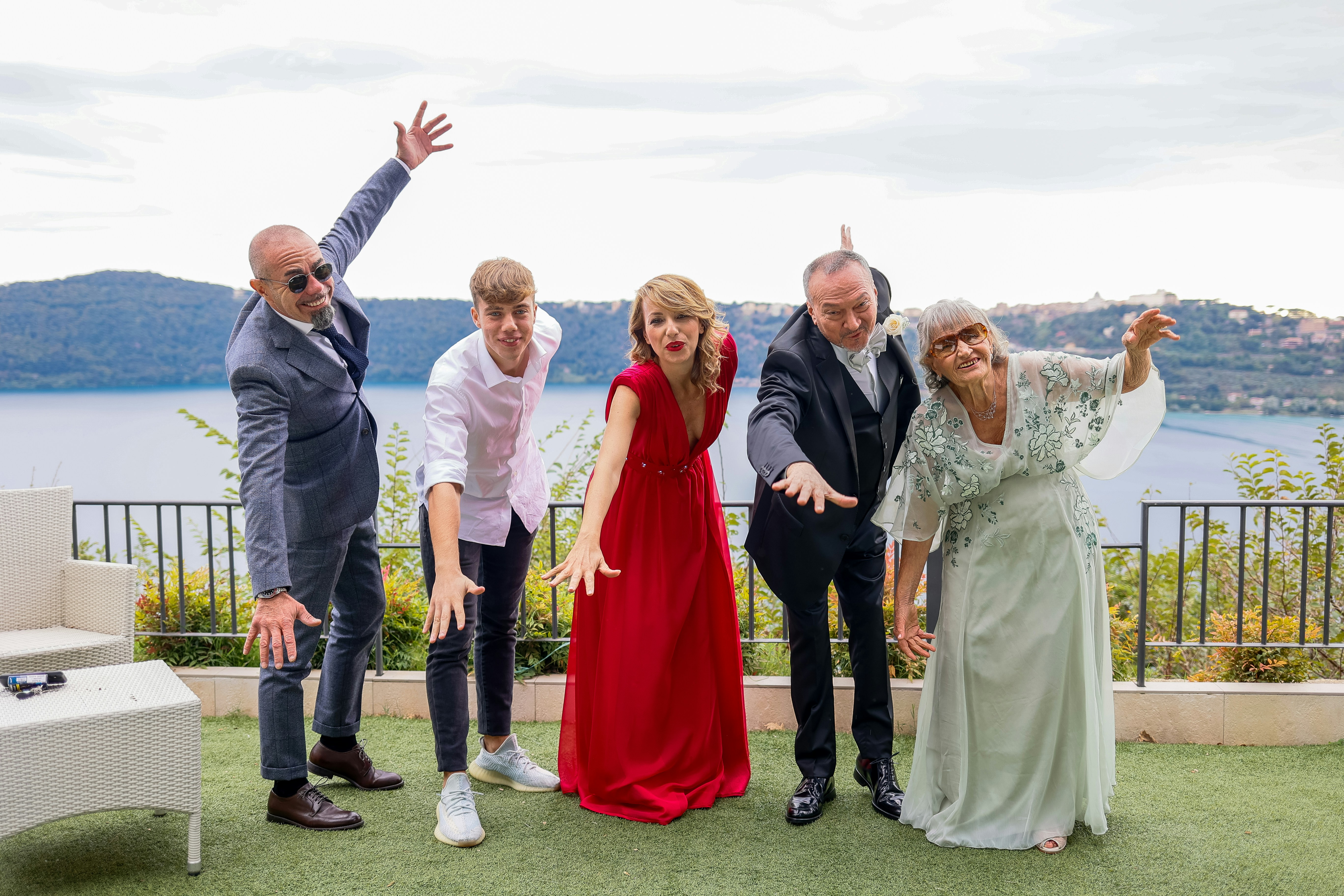 a group of people standing next to each other