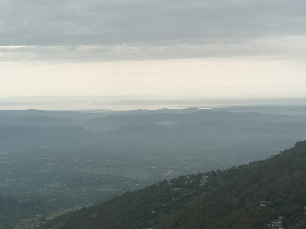 a view of the mountains from a high point of view