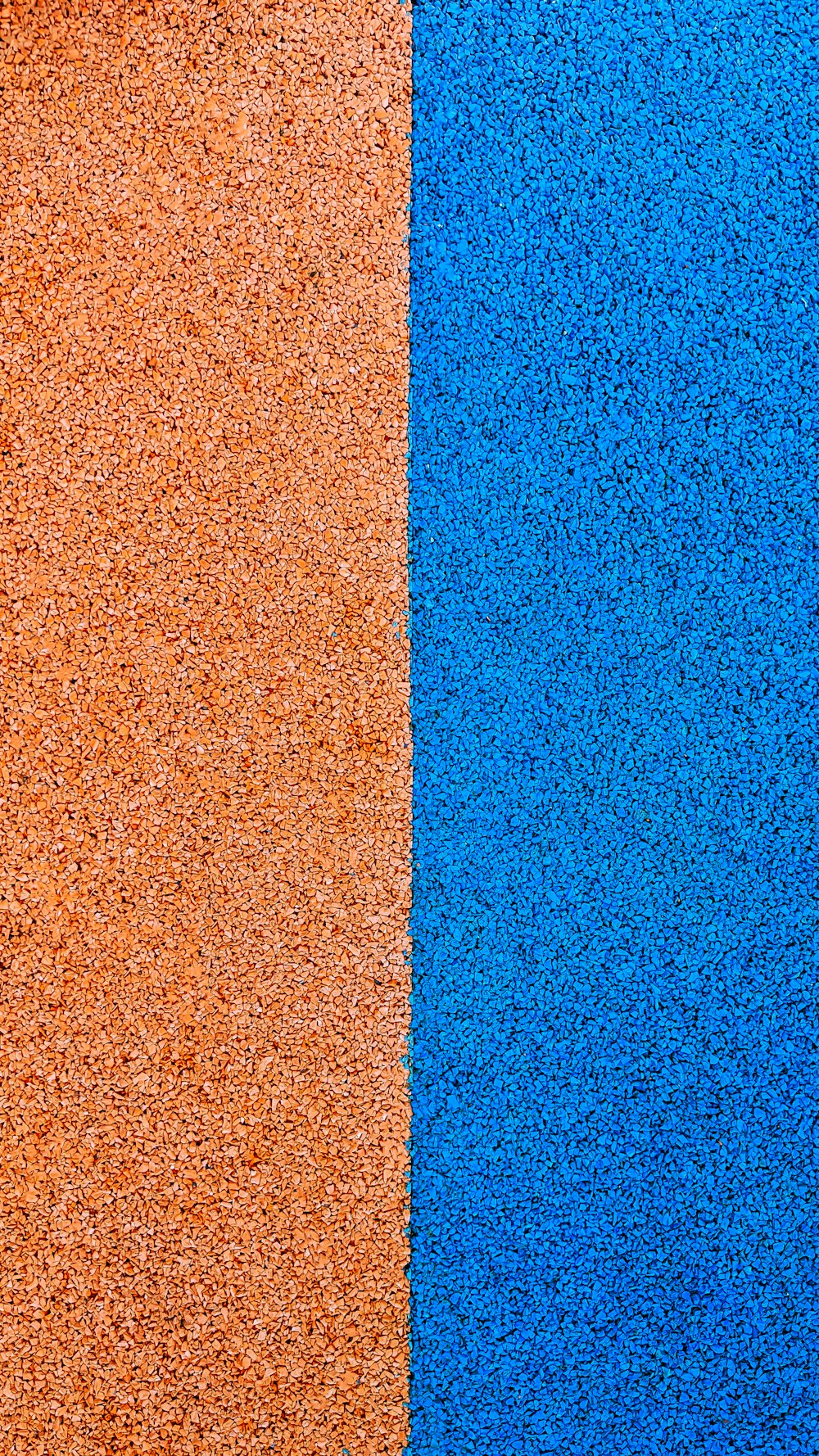 a blue and orange wall next to each other