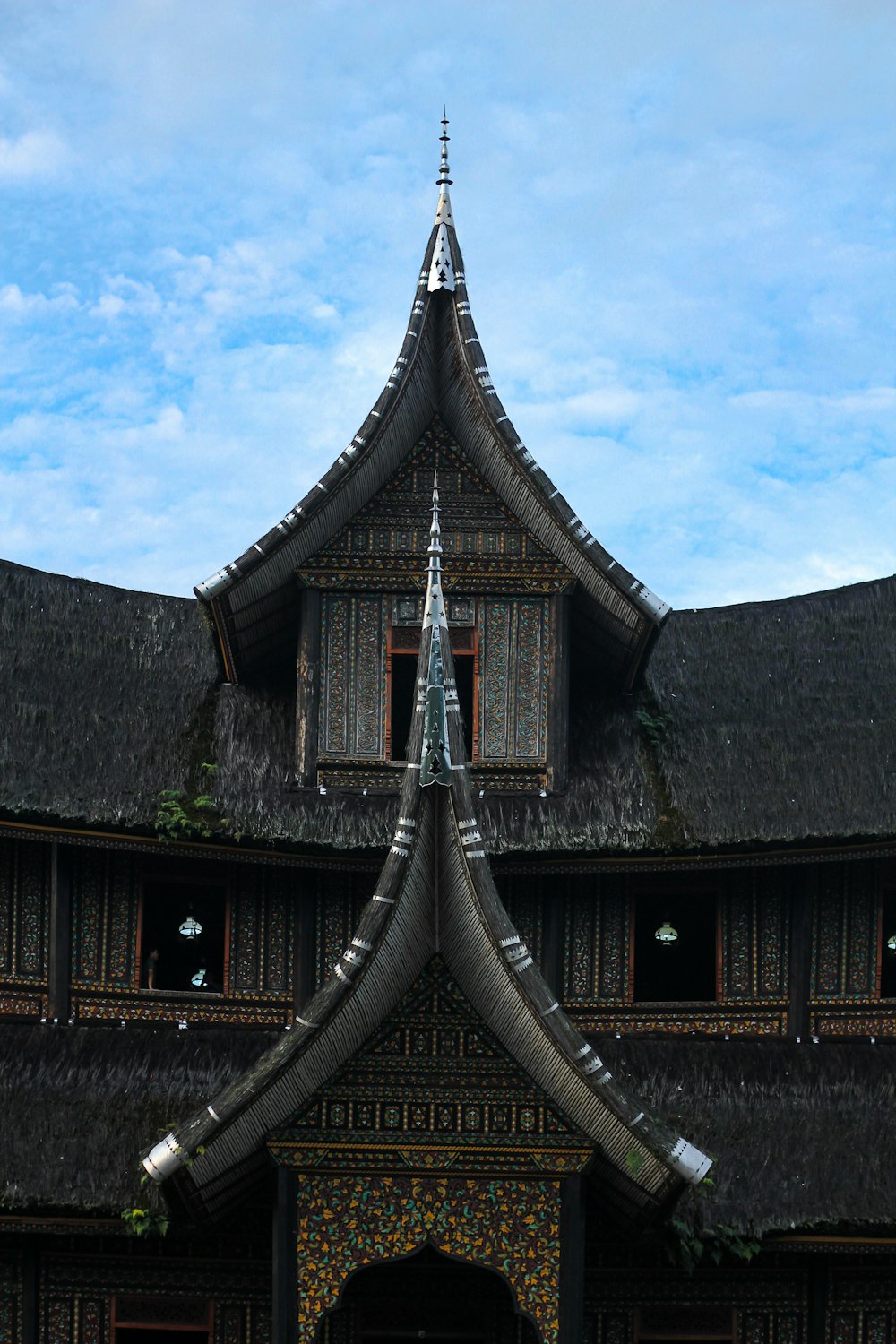 a building with a clock on the front of it