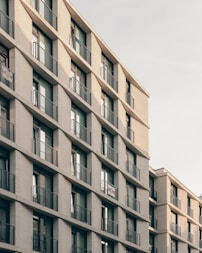 a tall building with balconies and balconies on the balconies