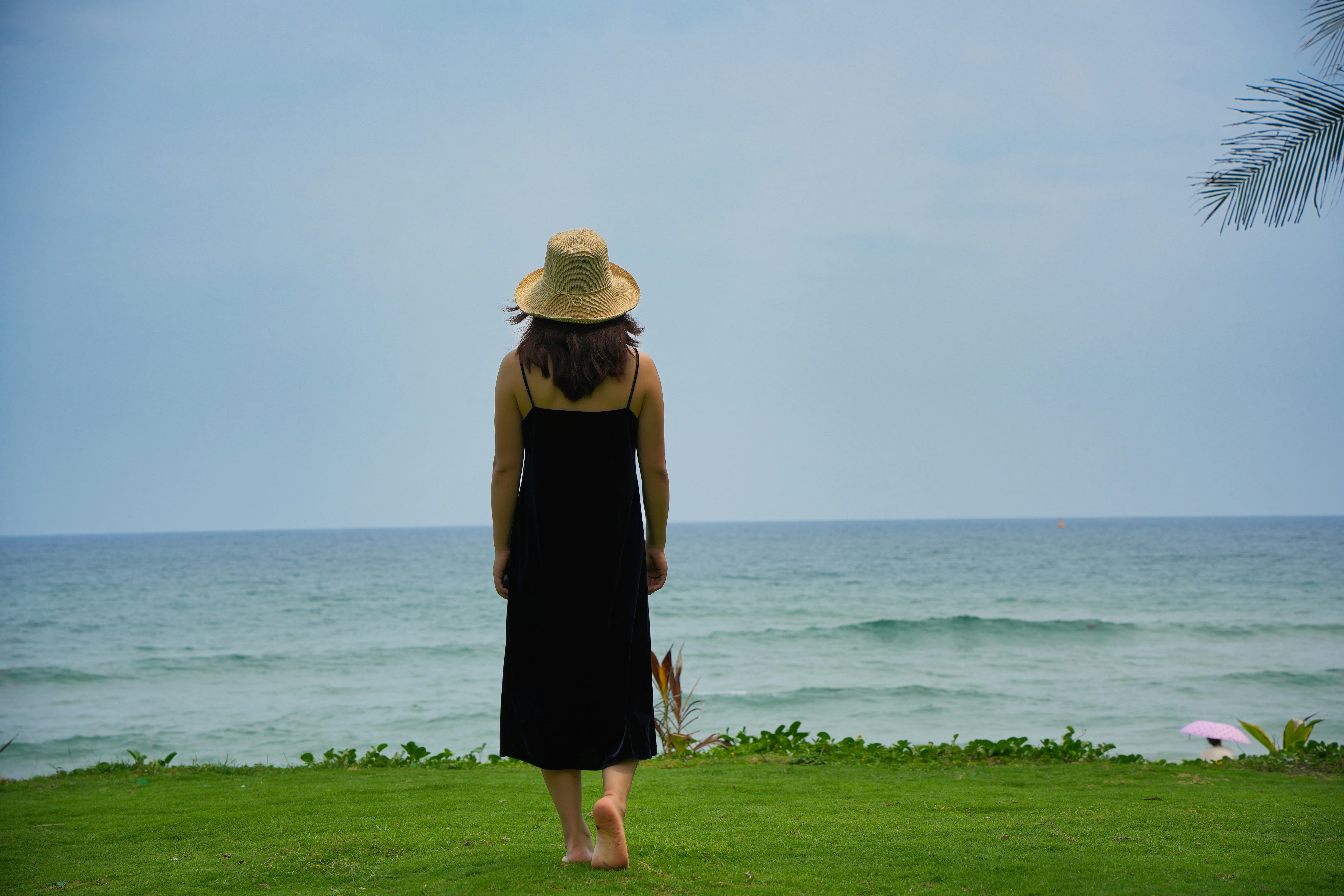 girl by seaside