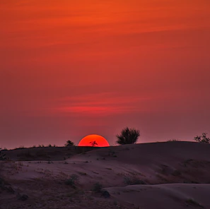 Sunset casting warm orange hues over the sand dunes of Death Valley