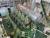 a large machine that is inside of a building